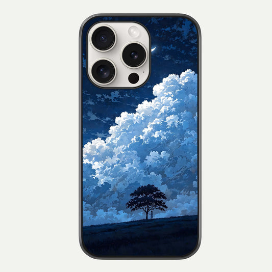 Midnight Sky Serenity Glass Case For iPhone 15 Pro Max by Custom World