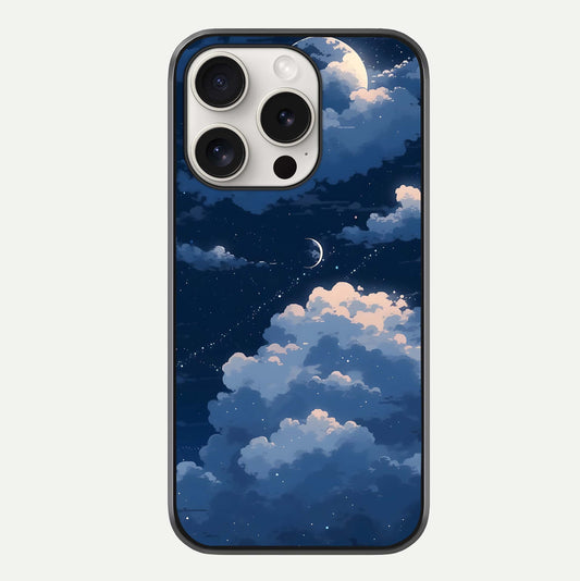 Moon Dream Haze Glass Case For iPhone 15 Pro Max by Custom World