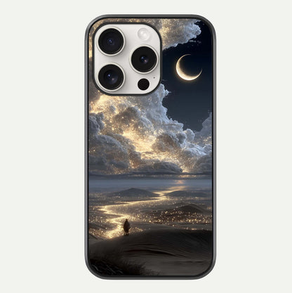 Moonlight Spark Path Glass Case For iPhone 15 Pro Max by Custom World