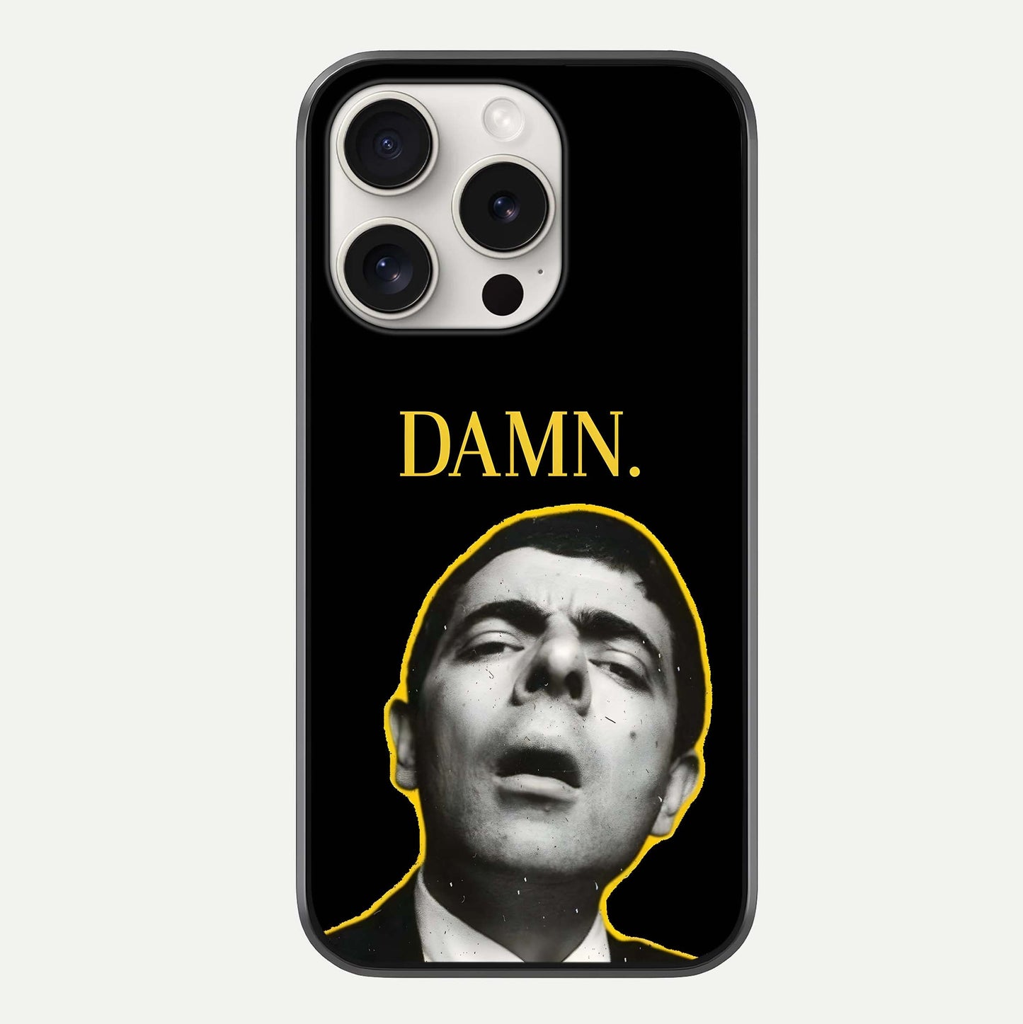 Mr Bean Damn Glass Case For iPhone 15 Pro Max by Custom World