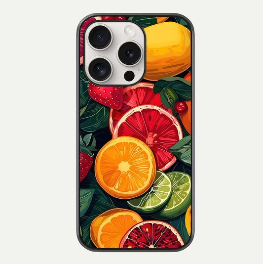 Multiple Fruits Glass Case For iPhone 15 Pro Max by Custom World