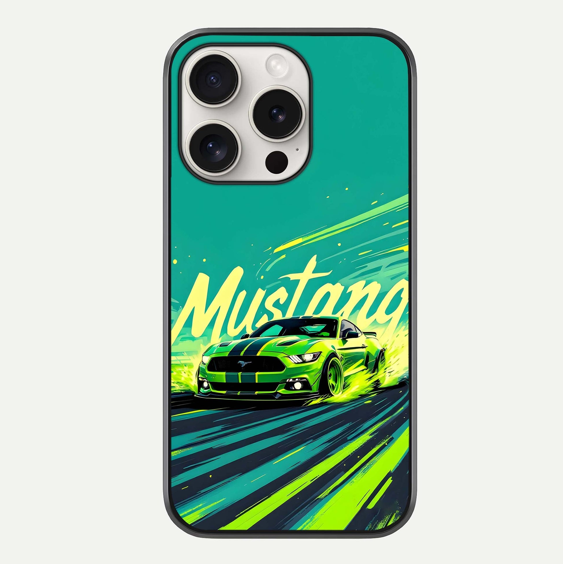 Mustang Bang Glass Case For iPhone 15 Pro Max by Custom World