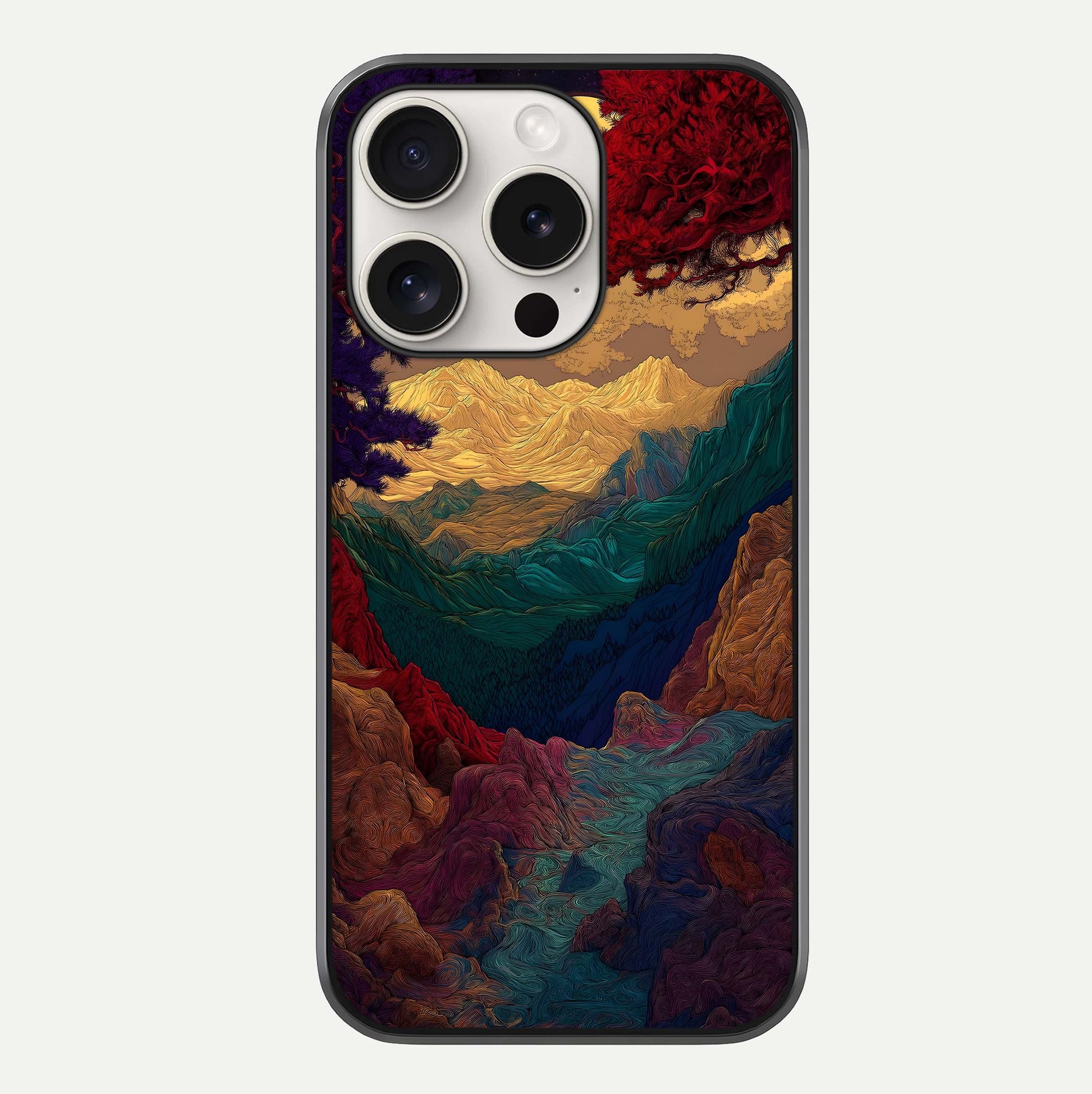 Mystic Valley Light Glass Case For iPhone 15 Pro Max by Custom World