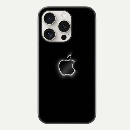 Neon Apple Glow Glass Case For iPhone 15 Pro Max by Custom World