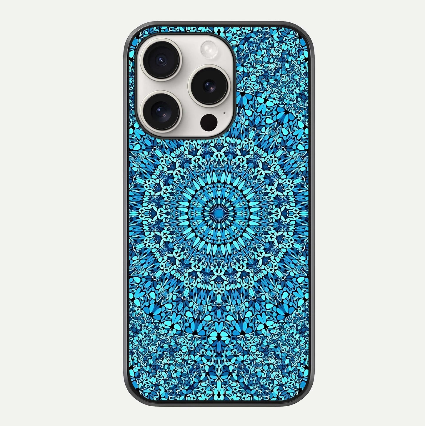 Ocean Bloom Mandala Glass Case For iPhone 15 Pro Max by Custom World