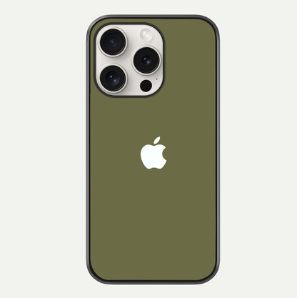 Olive Matte Essence Glass Case For iPhone 15 Pro Max by Custom World