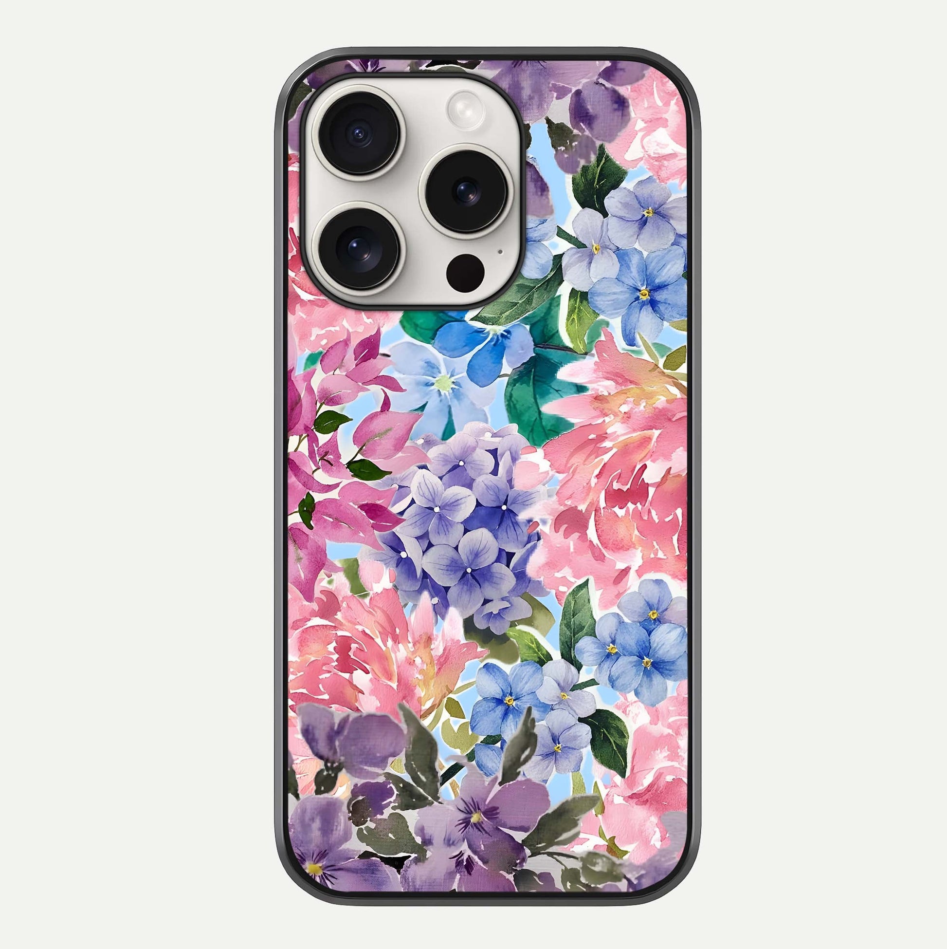 Pastel Floral Mix Glass Case For iPhone 15 Pro Max by Custom World