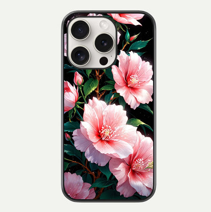 Peach Flower Glass Case For iPhone 15 Pro Max by Custom World