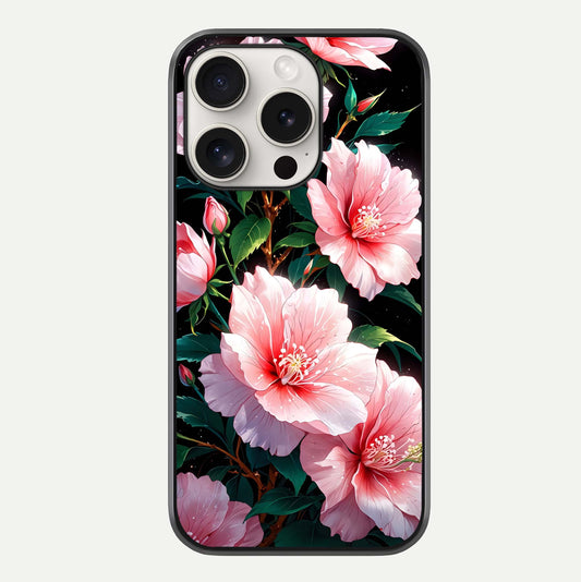 Peach Flower Glass Case For iPhone 15 Pro Max by Custom World