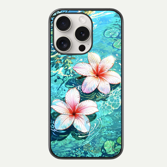 Pink Flowers in Water Glass Case For iPhone 15 Pro Max by Custom World