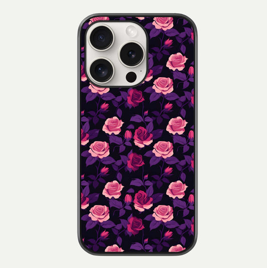 Rose Garden Twilight Glass Case For iPhone 15 Pro Max by Custom World