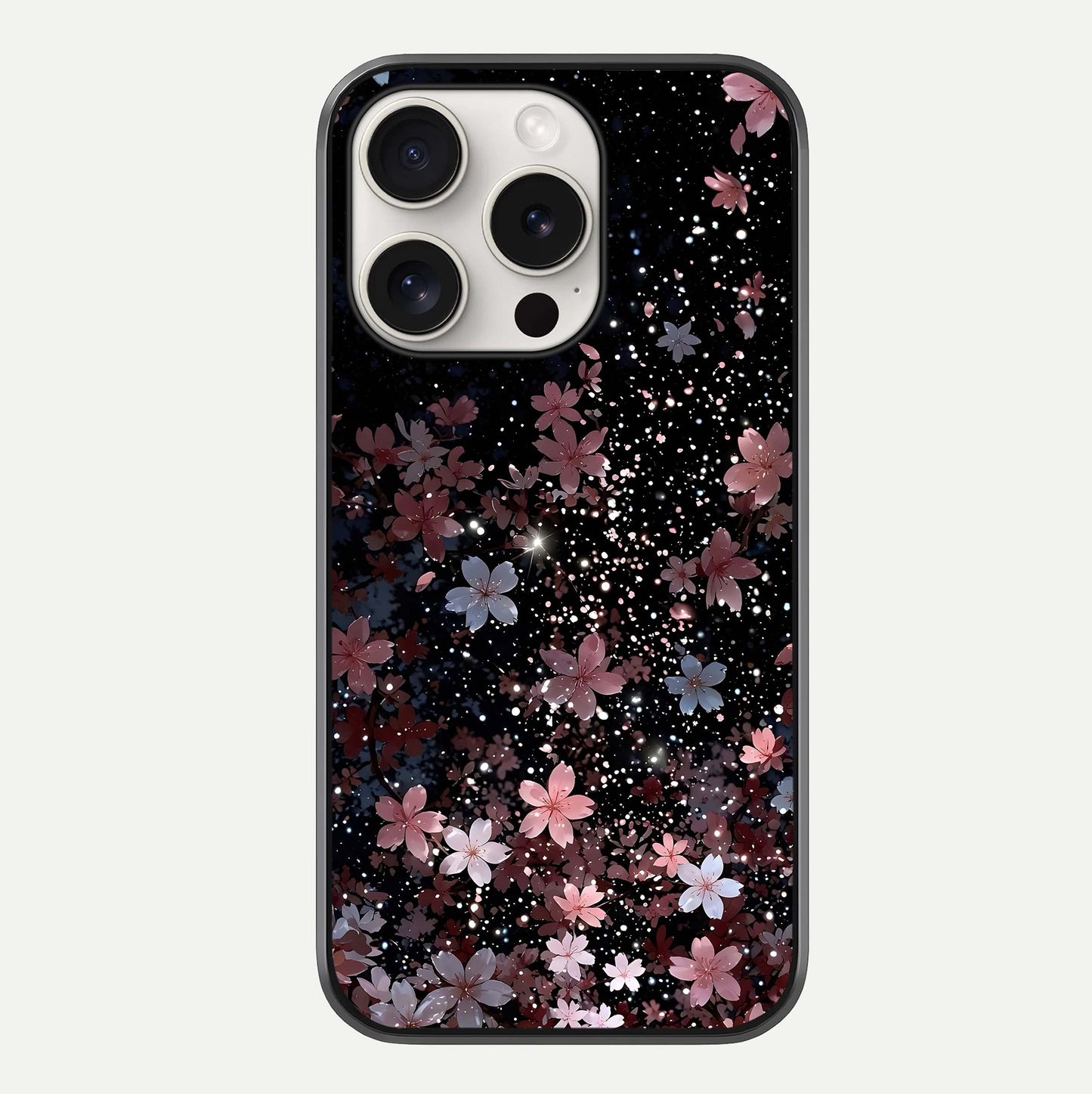 Starlit Flower Dreams Glass Case For iPhone 15 Pro Max by Custom World