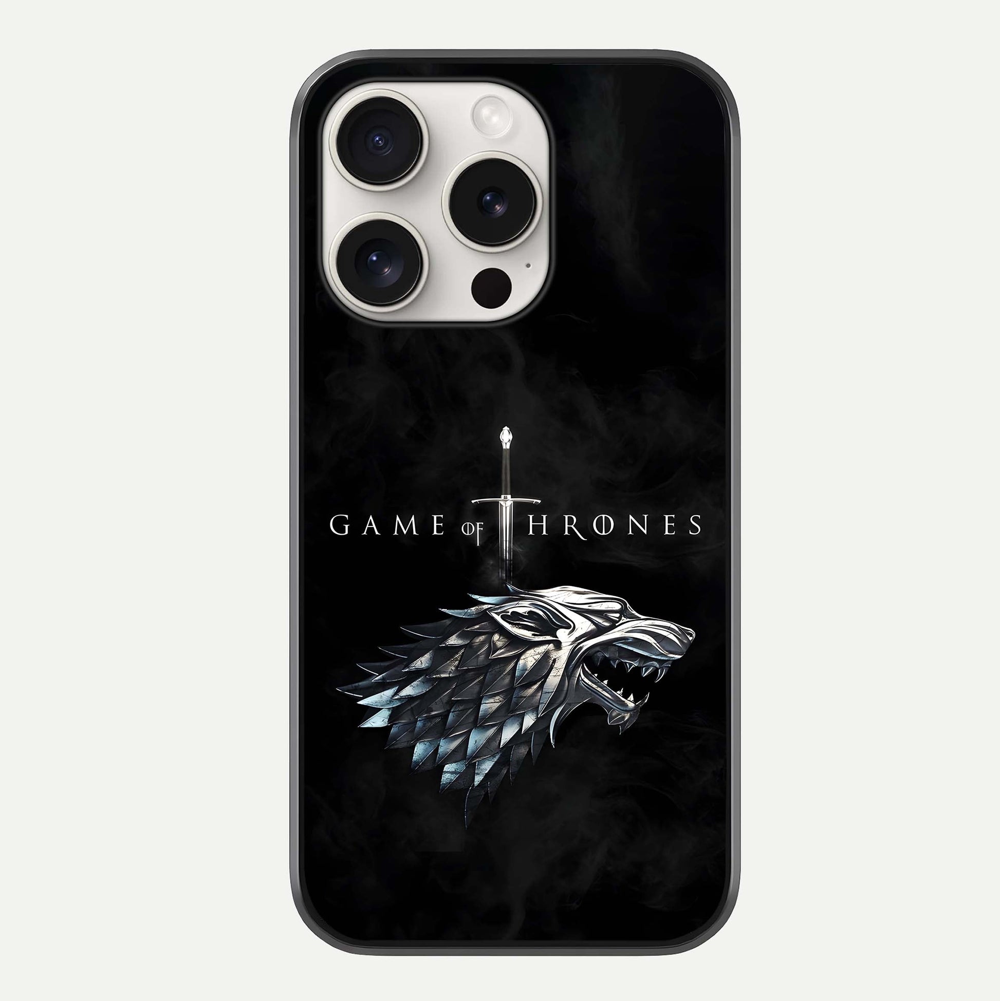 Throne Wolf Legacy Glass Case For iPhone 15 Pro Max by Custom World