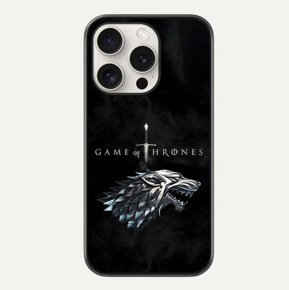 Throne Wolf Legacy Glass Case For iPhone 15 Pro Max by Custom World