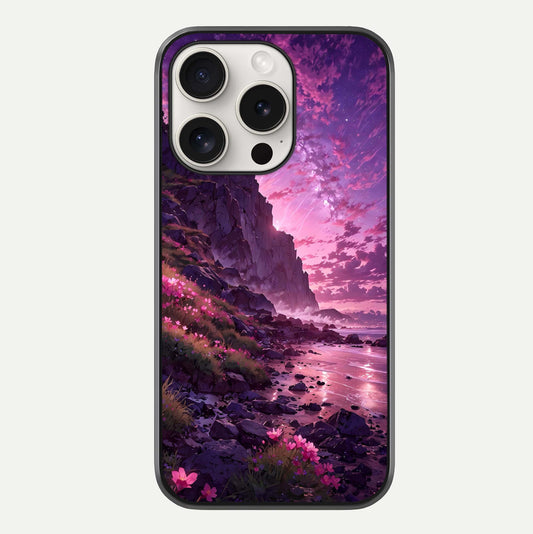 Twilight Blossom Coast Glass Case For iPhone 15 Pro Max by Custom World