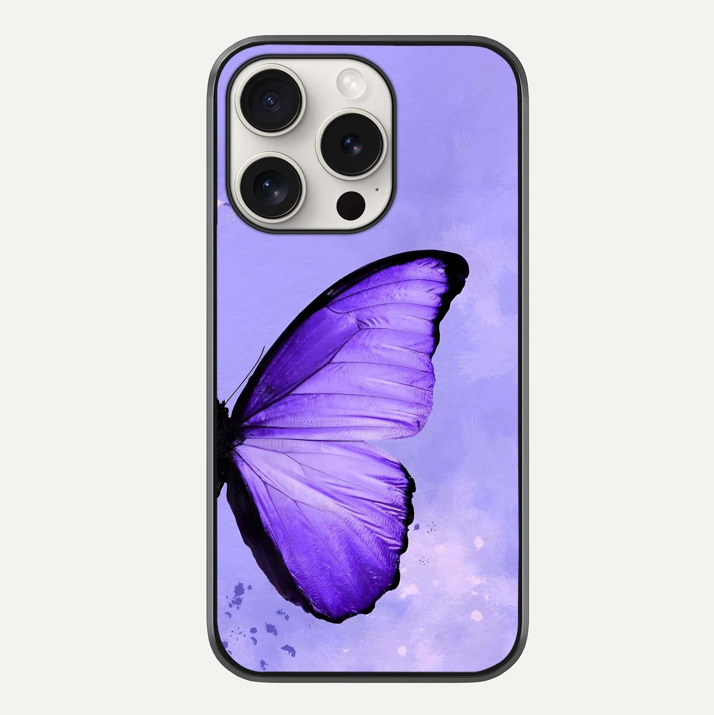 Violet Dream Wing Glass Case For iPhone 15 Pro Max by Custom World