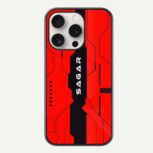 Voltage Rise CYBERPUNK Custom Name Glass Case For iPhone 15 Pro Max by Custom World