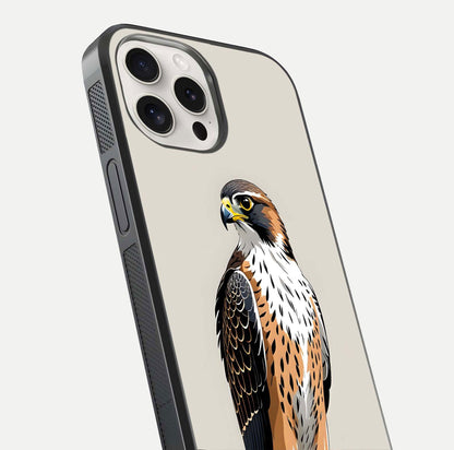 Clever Eagle Glass Case for iPhone 15 Pro Max close-up highlighting eagle detail and HD reflection