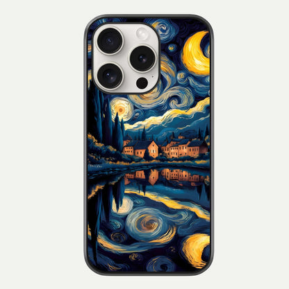Starry Sky Serenity Glass Case For iPhone 15 Pro Max by Custom World