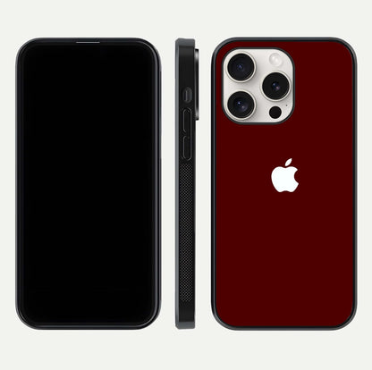 Apple Crimson Core Glass Case for iPhone 15 Pro Max dual-view layout displaying smooth edges and strong protection build