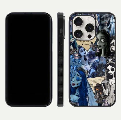 Corpse Bride Posters Glass Case for iPhone 15 Pro Max dual-view layout displaying cinematic tones and HD finish