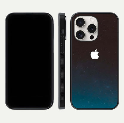 Green Emerald Apple Logo Glass Case for iPhone 15 Pro Max front and back view layout highlighting vibrant tones and curved glass
