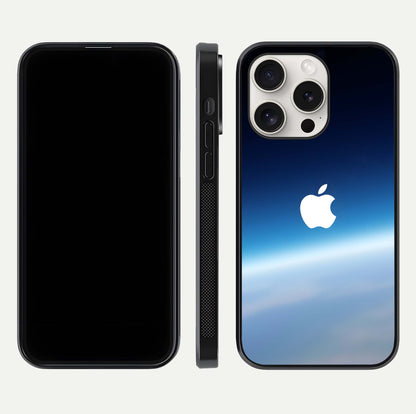 Minimal Apple Sky Glass Case for iPhone 15 Pro Max front & back layout with clean tone and minimal finish