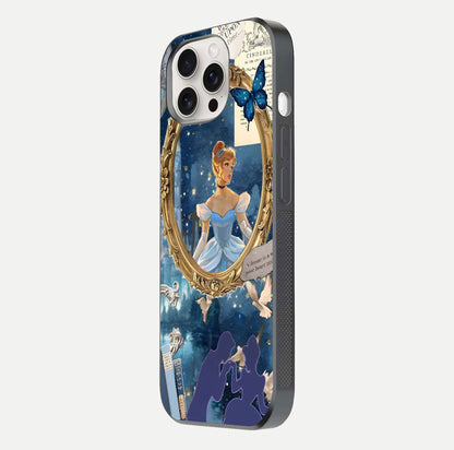Midnight Queen Glass Case for iPhone 15 Pro Max side-angle image showing reflection brightness and elegant tone