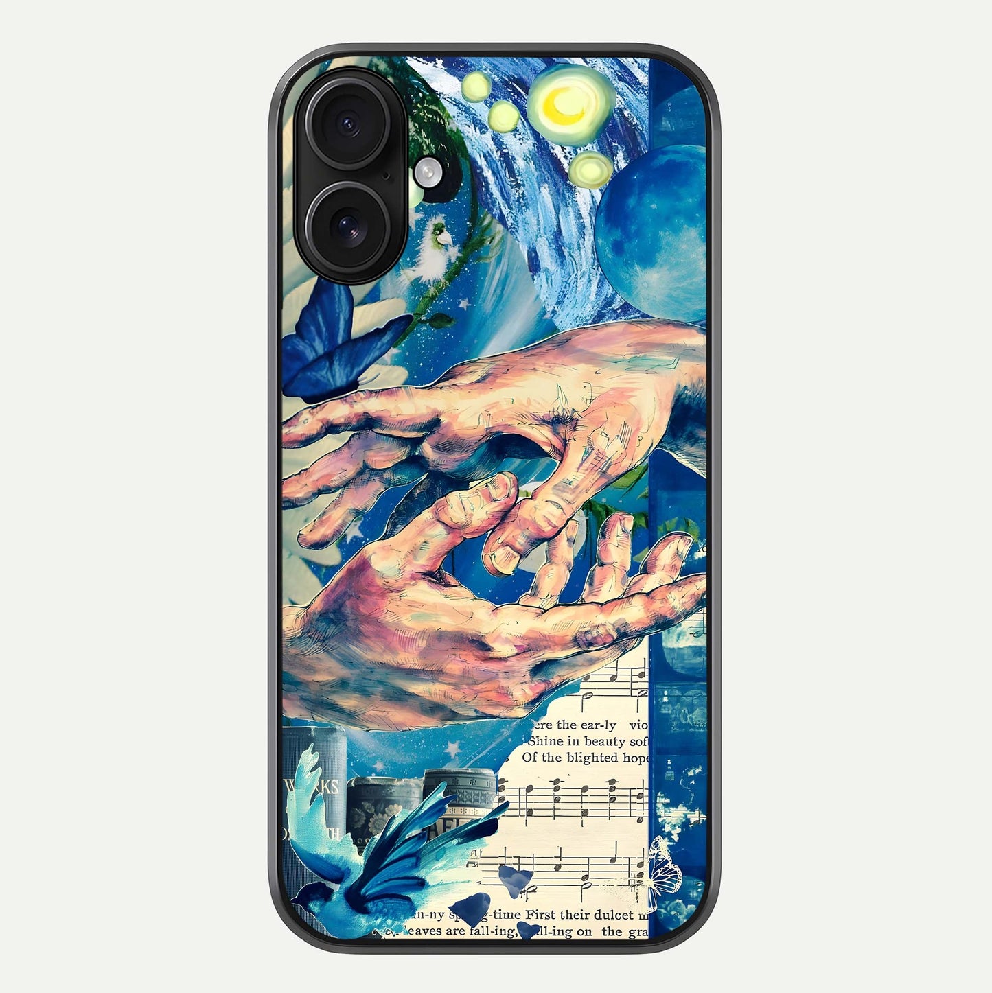 Aesthetic Divider Glass Case For iPhone 16 by Custom World