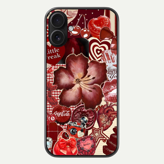 Aesthetic Little Freak Glass Case For iPhone 16 by Custom World
