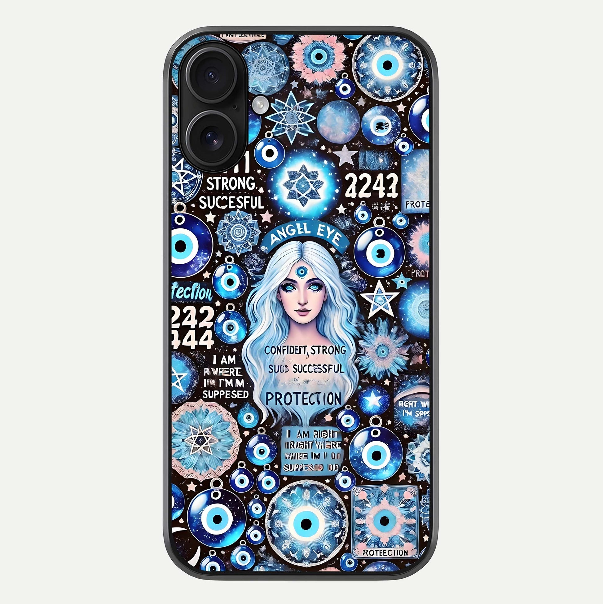 Angel Aura Shield Glass Case For iPhone 16 by Custom World