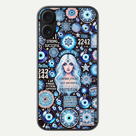 Angel Aura Shield Glass Case For iPhone 16 by Custom World