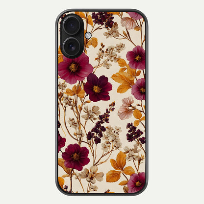 Autumn Wine Bloom Glass Case For iPhone 16 by Custom World