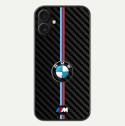 BMW Pattern Glass Case For iPhone 16 by Custom World