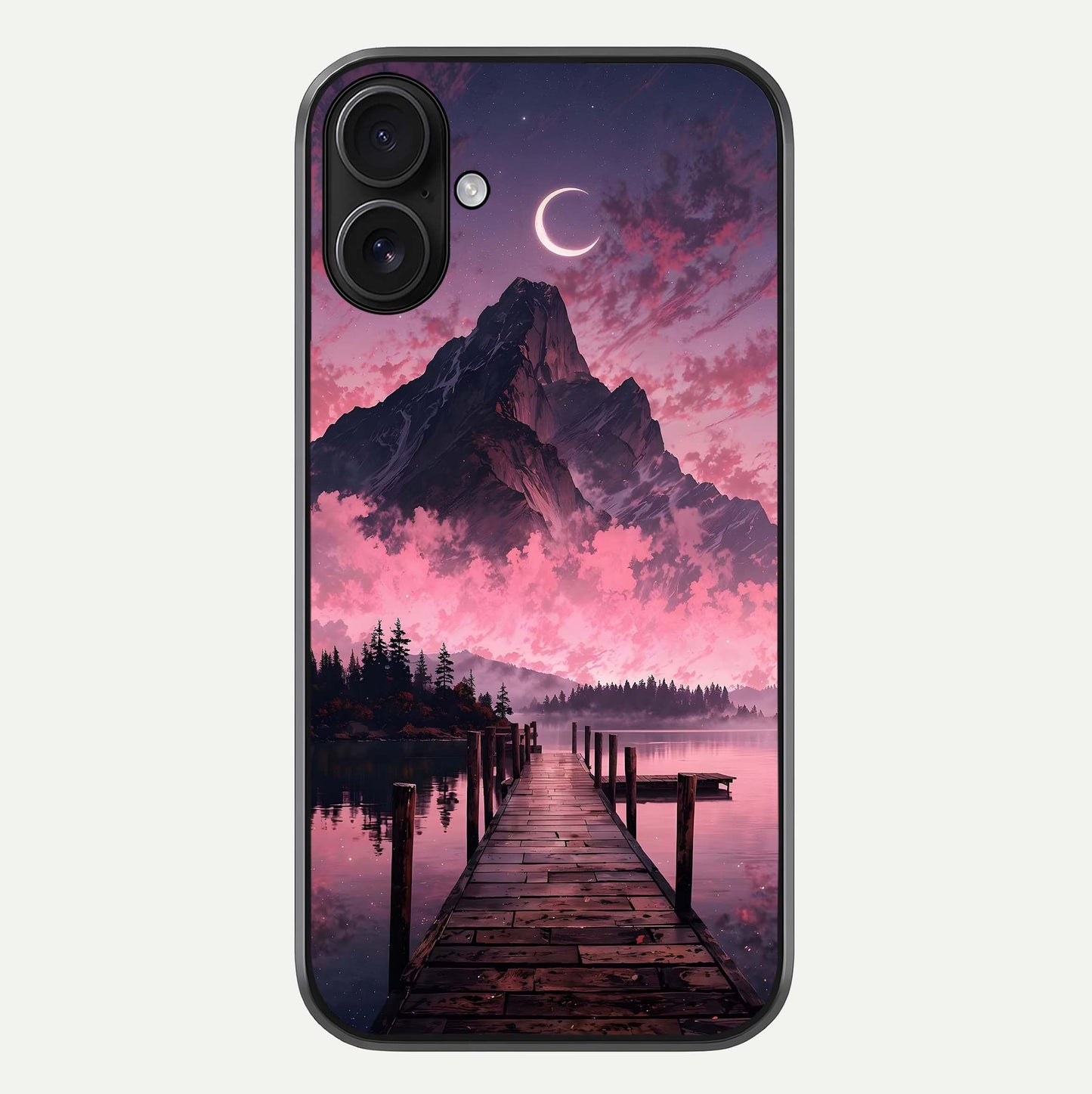 Beautiful Mountain View Glass Case For iPhone 16 by Custom World