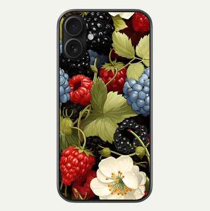 Berry Bloom Charm Glass Case For iPhone 16 by Custom World