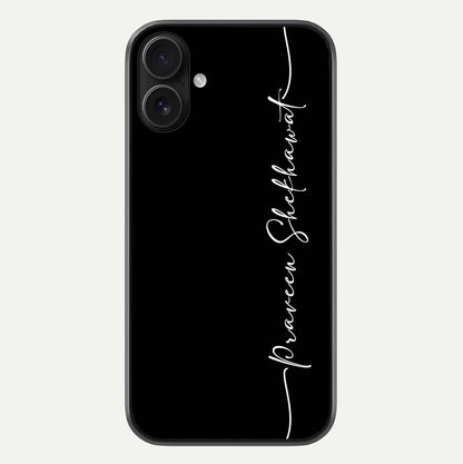 Black Tune Custom Name Glass Case For iPhone 16 by Custom World
