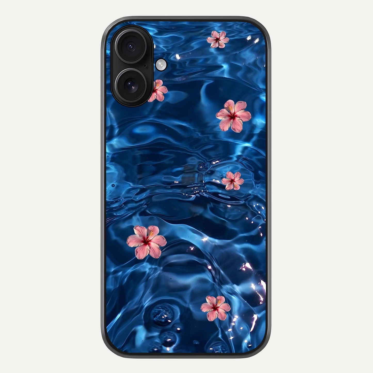 Blooming Water Drift Glass Case For iPhone 16 by Custom World