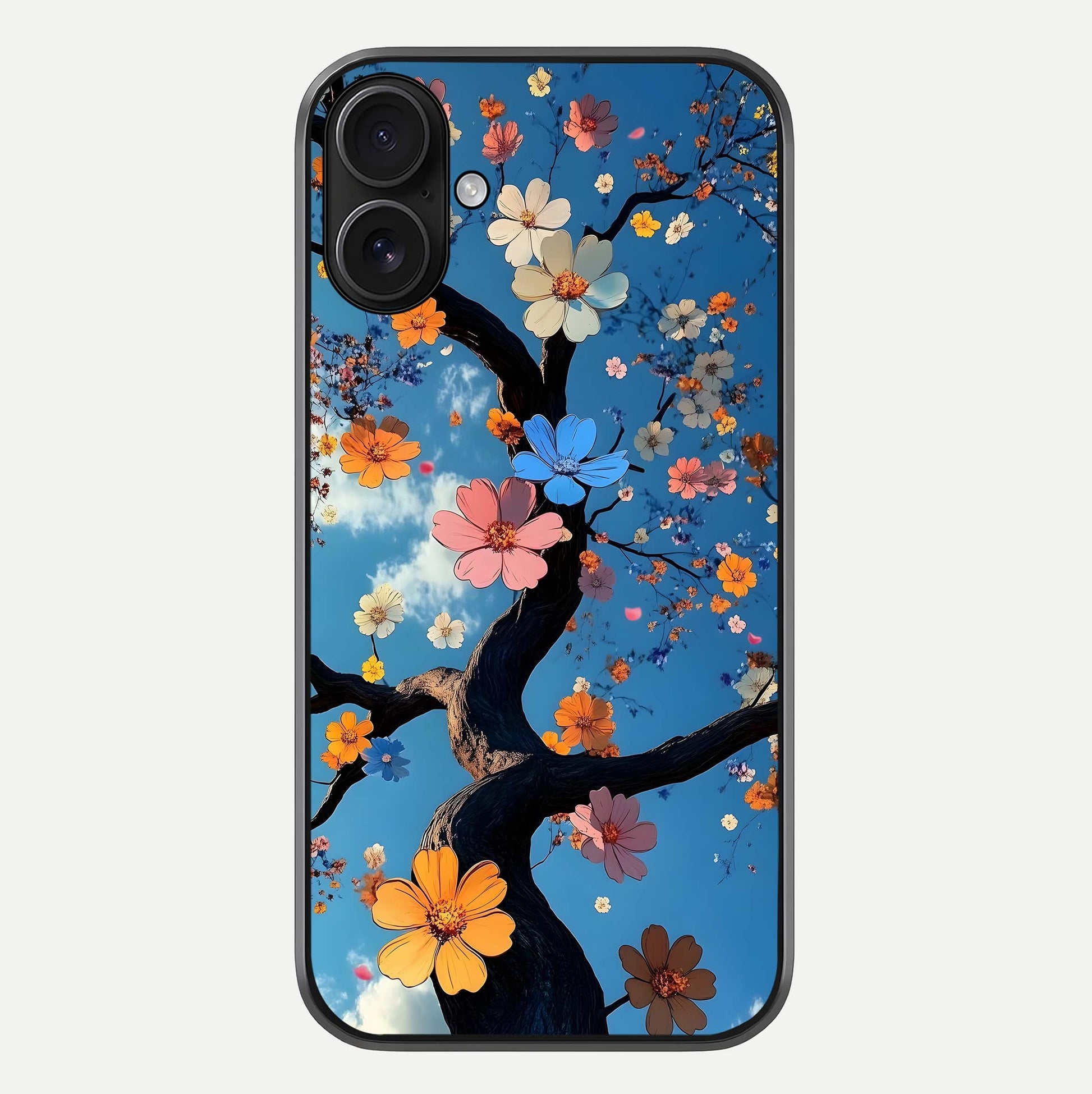 Blossom Dream Sky Glass Case For iPhone 16 by Custom World