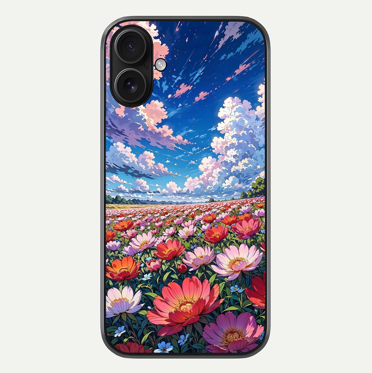Blossom Sky Field Glass Case For iPhone 16 by Custom World