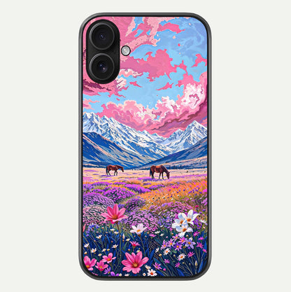 Blossom Valley Dream Glass Case For iPhone 16 by Custom World