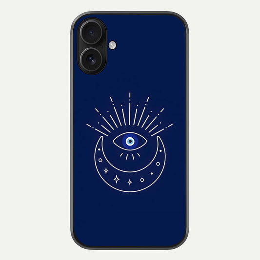 Blue Evil Eye Glass Case For iPhone 16 by Custom World