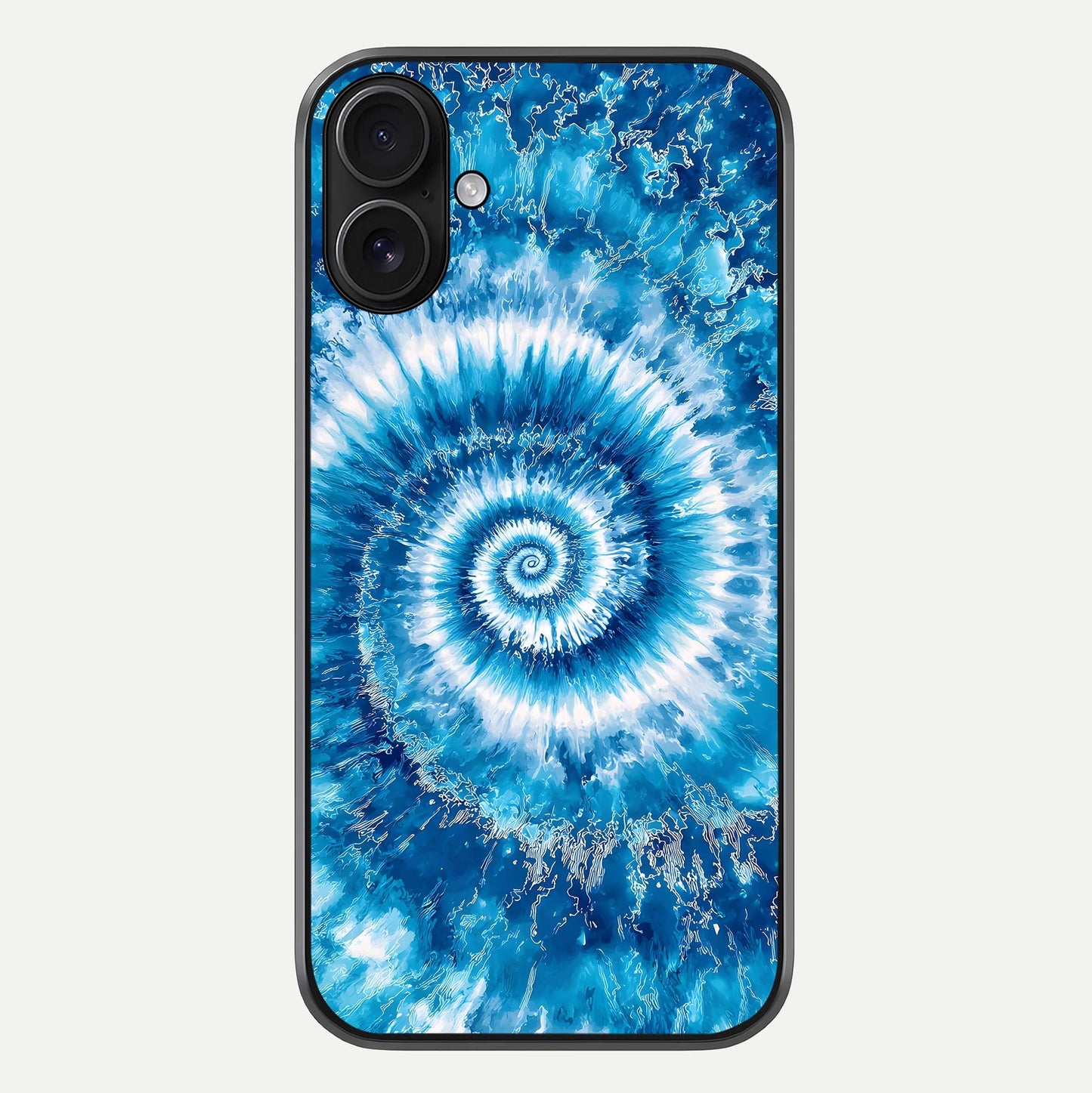 Blue Galaxy Wave Glass Case For iPhone 16 by Custom World