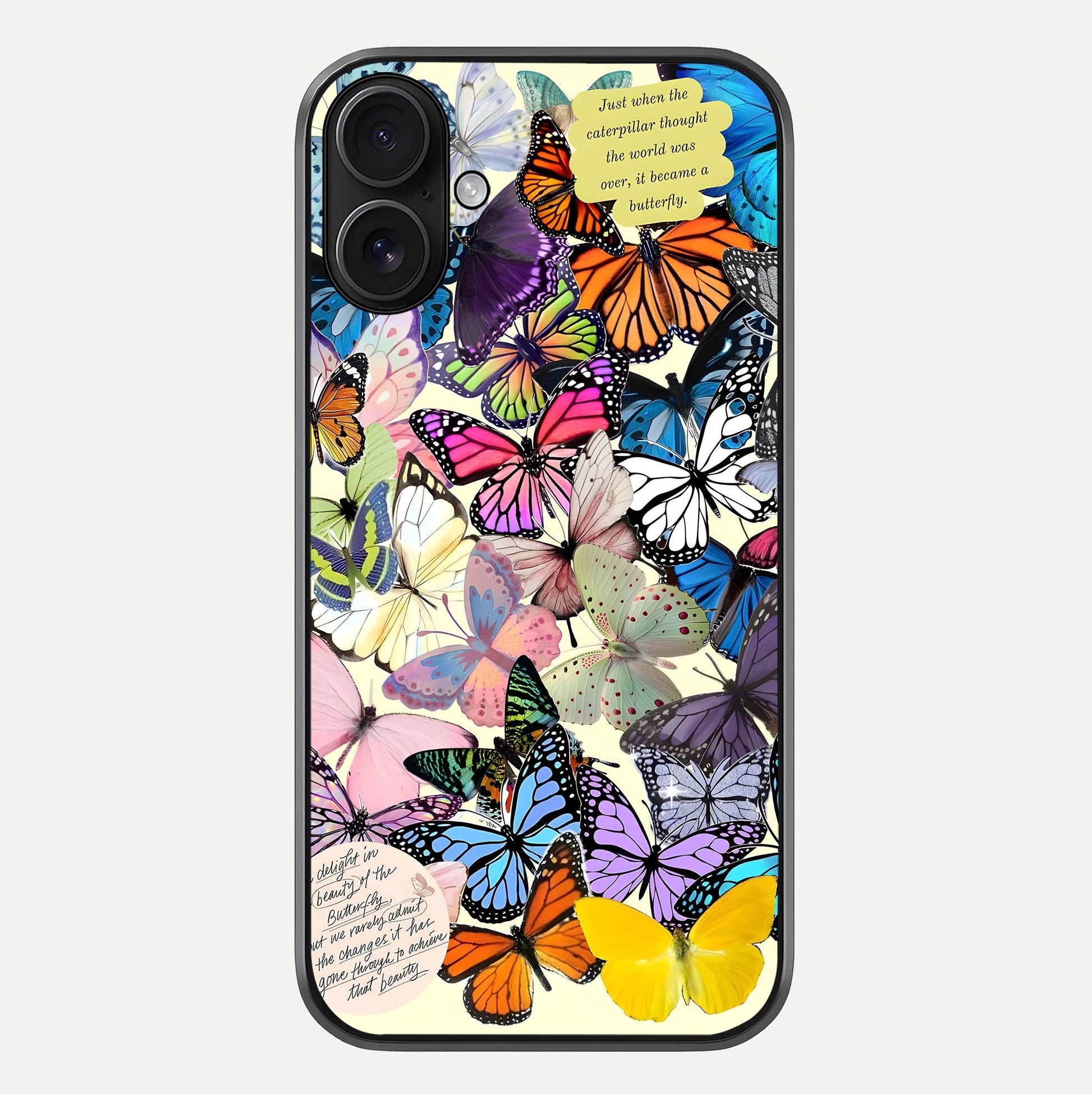 Butterflies Petal Dream Glass Case For iPhone 16 by Custom World