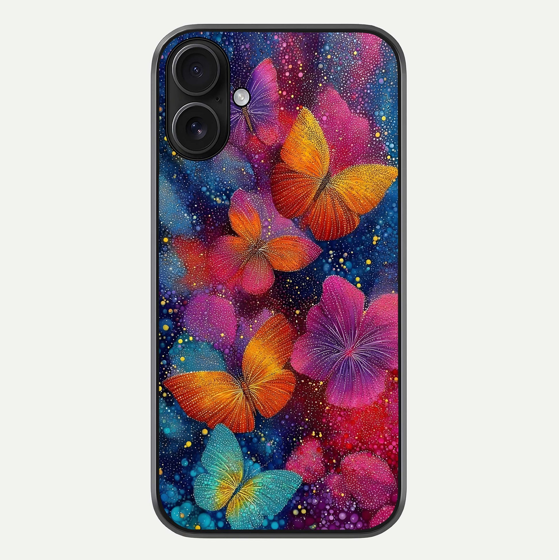 Butterfly Dream Mist Glass Case For iPhone 16 by Custom World