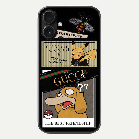 Cartoon Brand Play Mashup Glass Case For iPhone 16 by Custom World