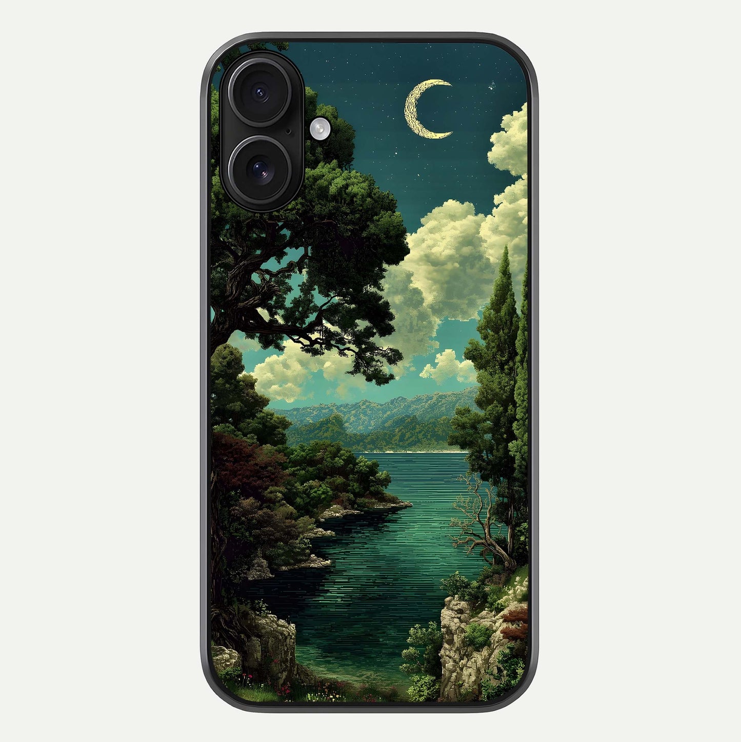 Celestial Lake Peace Glass Case For iPhone 16 by Custom World