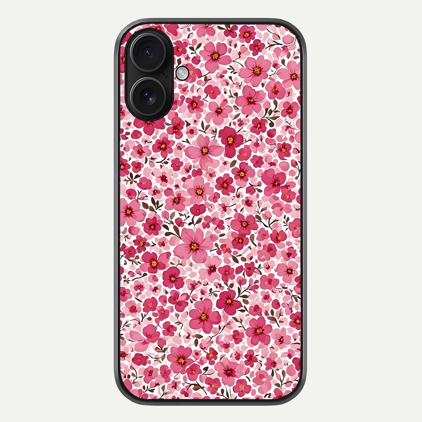 Cherry Blossom Charm Glass Case For iPhone 16 by Custom World