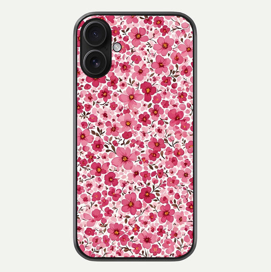 Cherry Blossom Charm Glass Case For iPhone 16 by Custom World