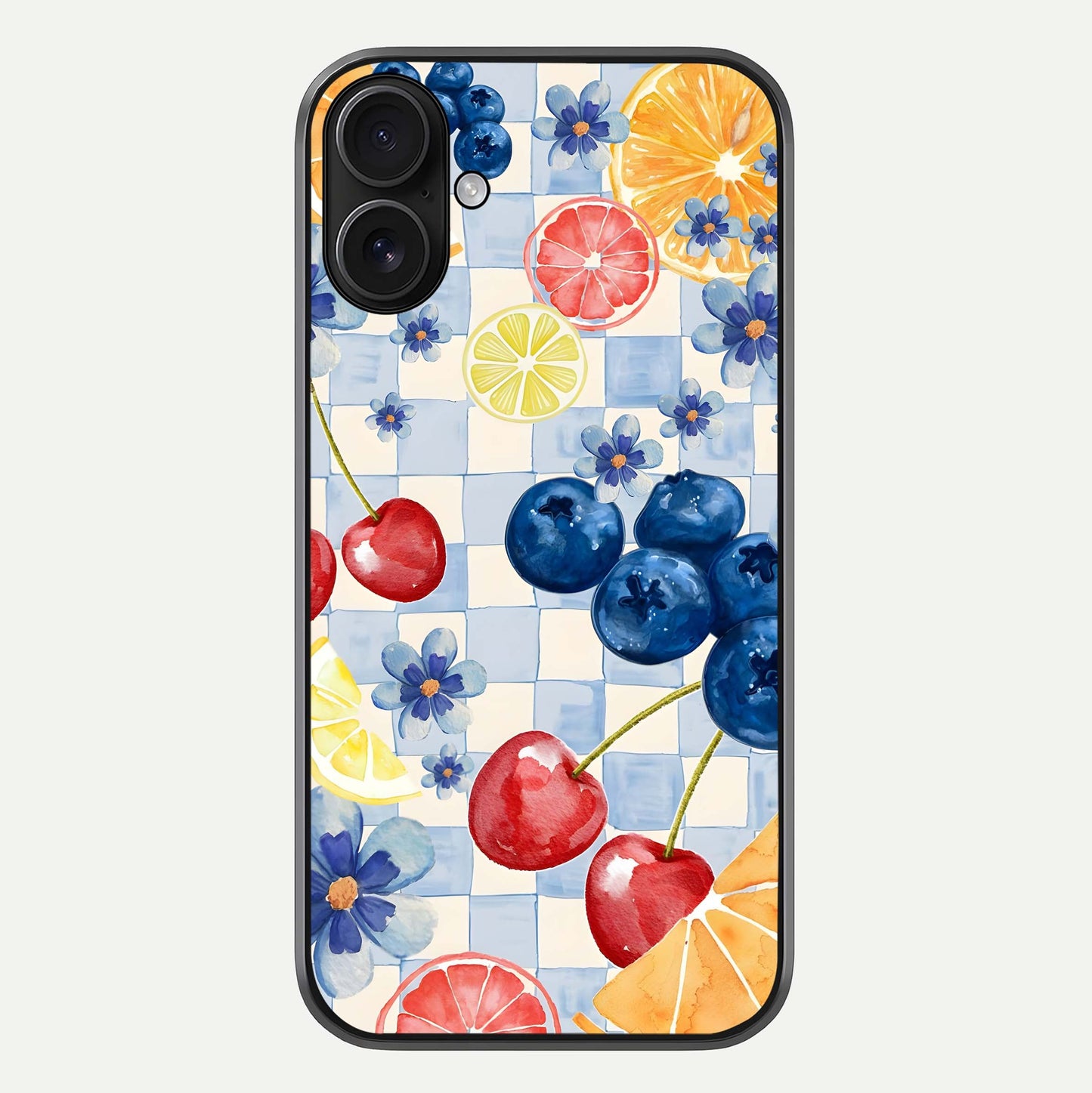 Citrus Bloom Joy Glass Case For iPhone 16 by Custom World